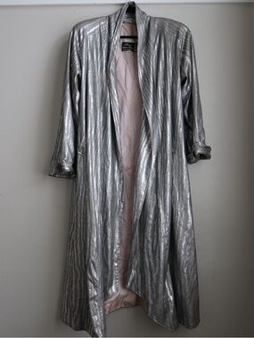 Paris Custom Tailor Metallic Silver Jacket - Size S